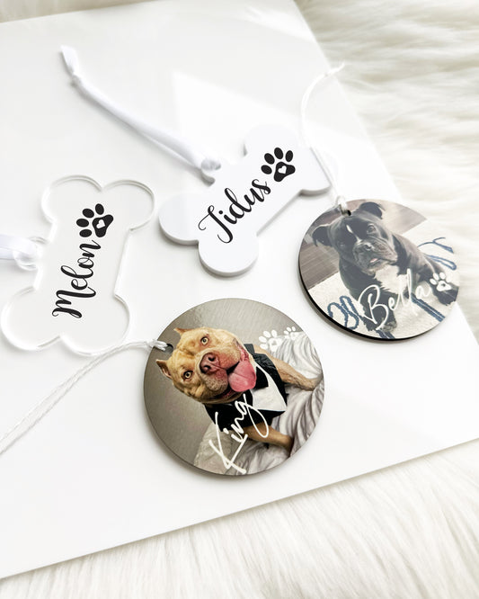 Personalized Pet Ornaments (Acrylic or Wood)