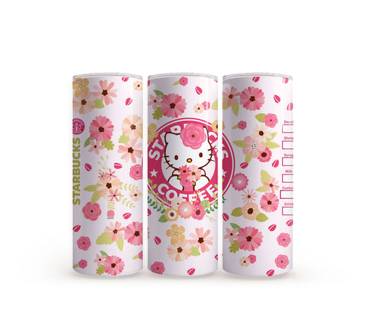 Hello Kitty Floral Starbucks - 20oz Slim Tumbler