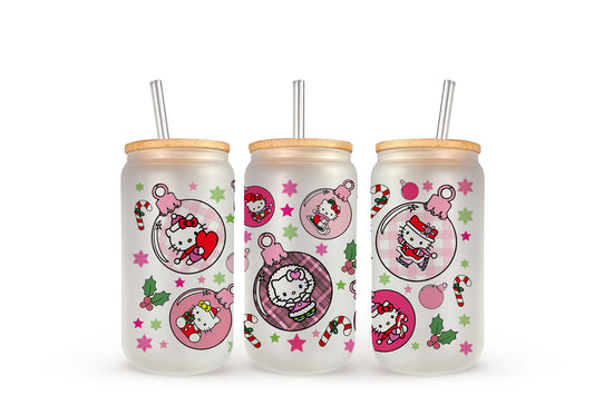 Hello Kitty Christmas Ornaments - Beer Can Glass