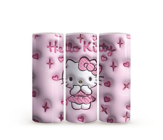 Hello Kitty 3D Puffy Pink - 20oz Slim Tumbler