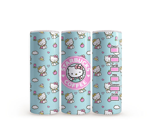 Hello Kitty Apples Starbucks - Blue - 20oz Slim Tumbler