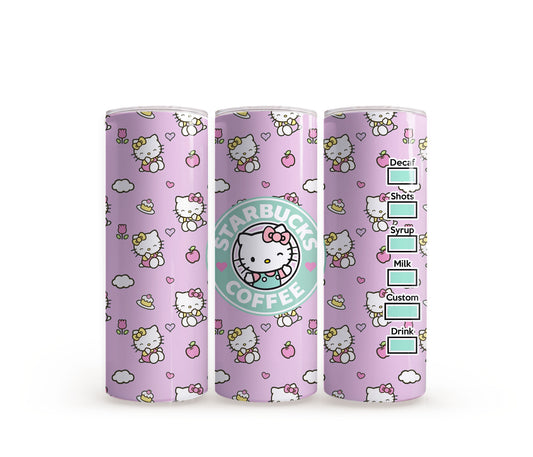 Hello Kitty Apples Starbucks - Pink - 20oz Slim Tumbler