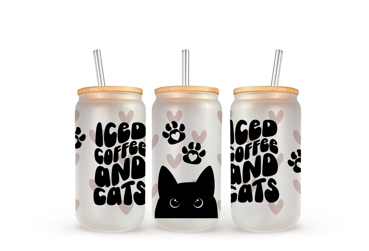 Iced Coffee And Cat - Beer Can Glass