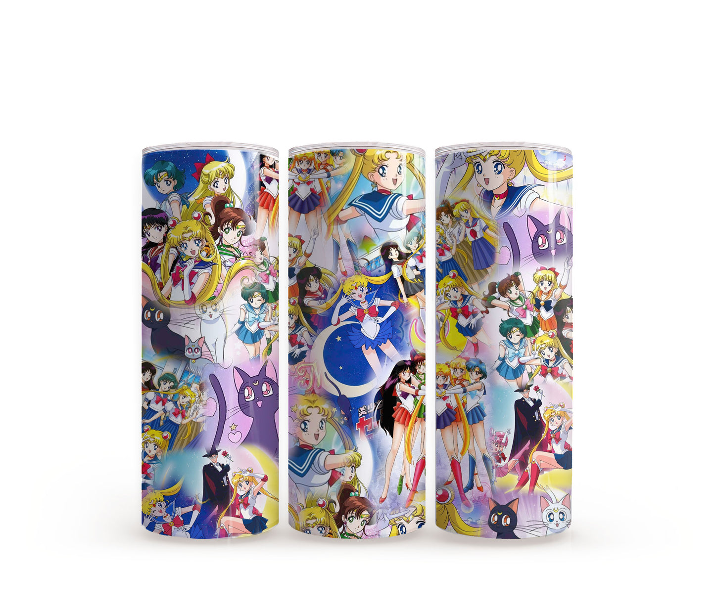 Sailor Moon Collage - 20oz Slim Tumbler