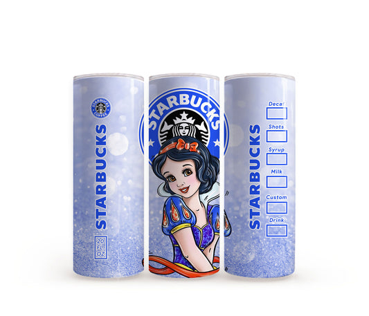 Snow White Starbucks - 20oz Slim Tumbler