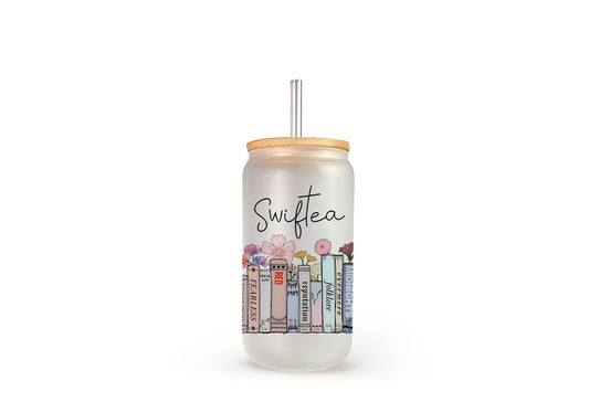 Taylor Swift - Swiftea Books - Beer Can Glass