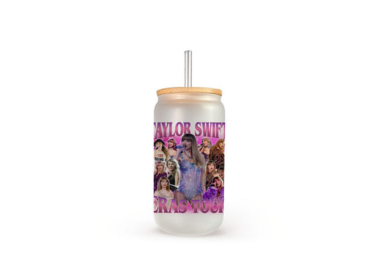 Taylor Swift Pink Eras Tour - Beer Can Glass